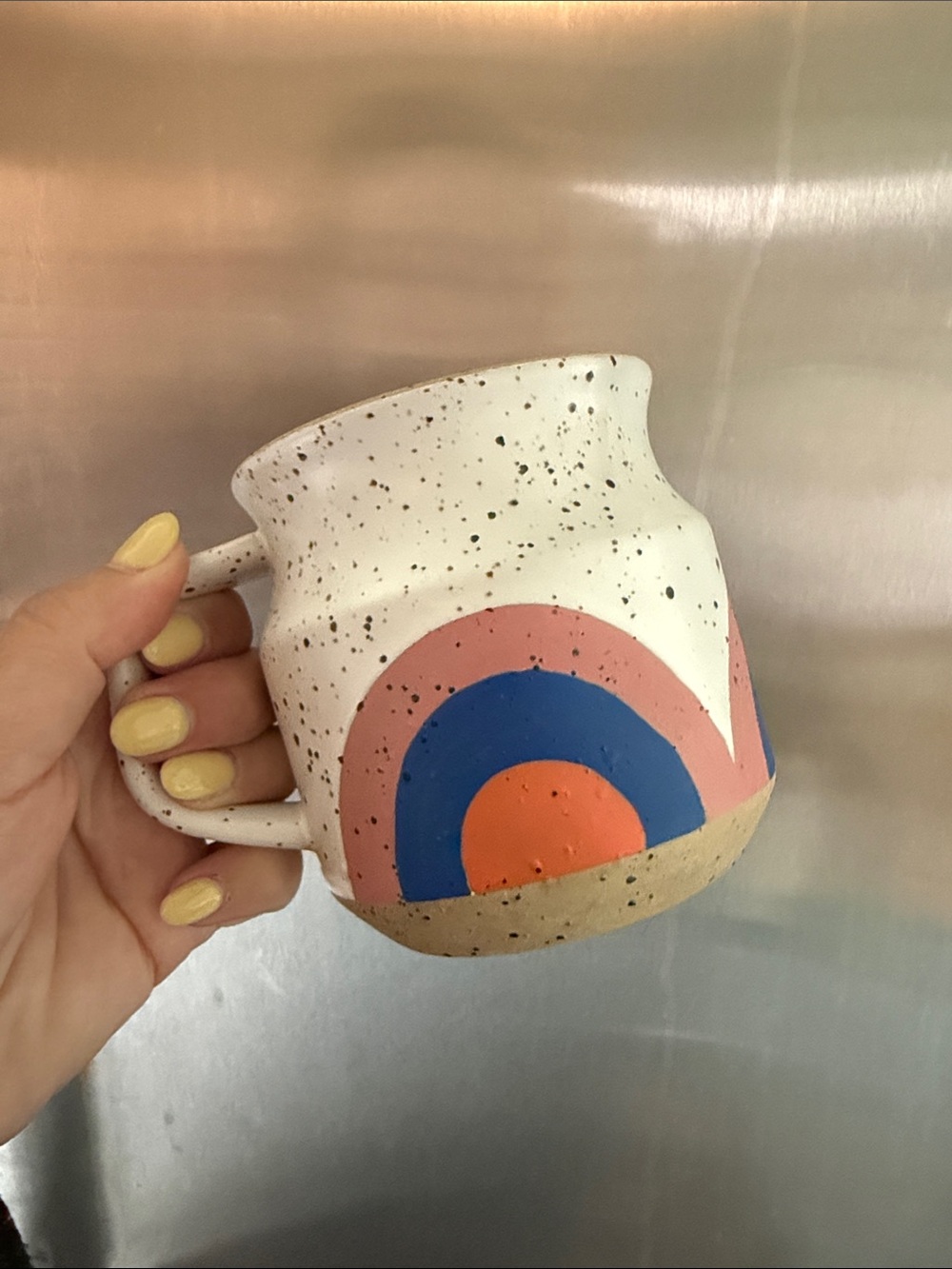 Anthropologie + Creative Commune Speckle Rainbow Mug